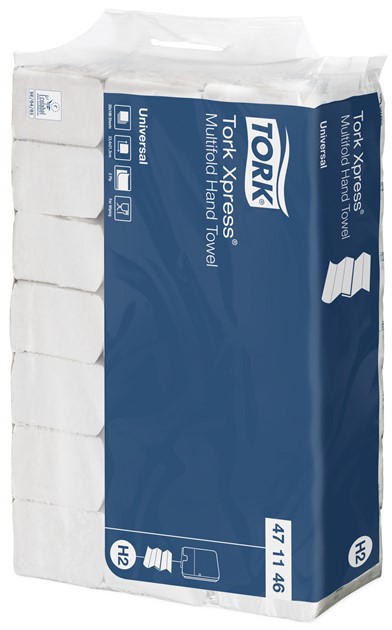 Pappershandduk 2-lag vit Tork ® M-fold  Univ. H2 24x21cm (20x190st)